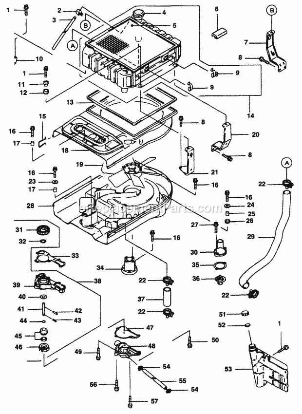 18 Hp Cooling Equipment Diagram and Parts List for Z54L 53AC365K100 Cub Cadet Lawn Mower